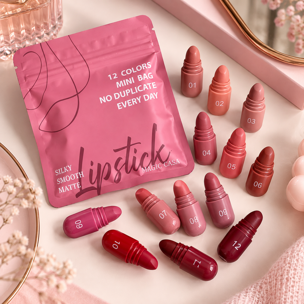 12-Shades Mini Lipsticks