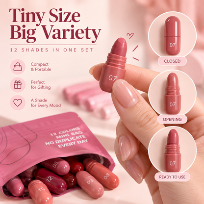 12-Shades Mini Lipsticks