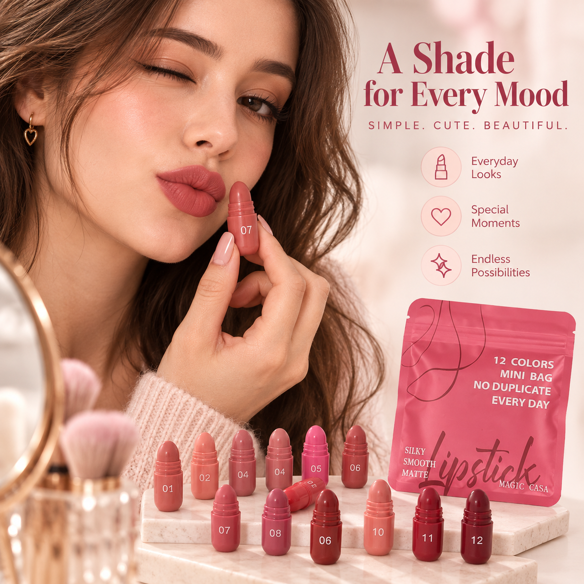 12-Shades Mini Lipsticks